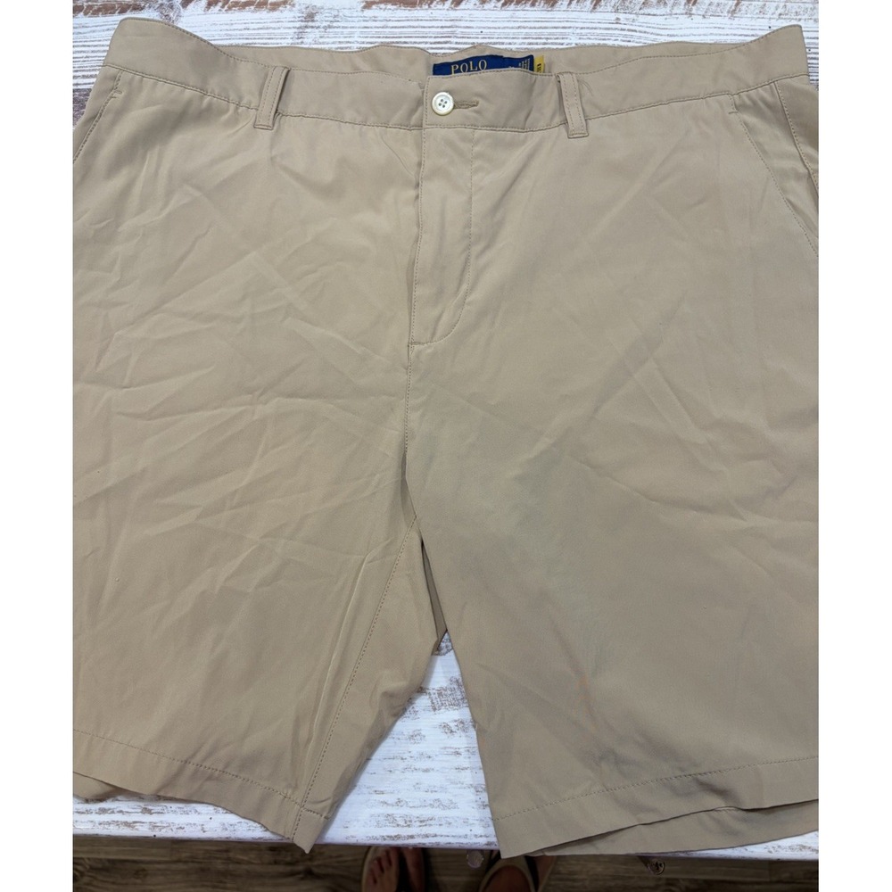 Polo Ralph Lauren Performance Chino Golf Shorts Mens 38 Tan Beige